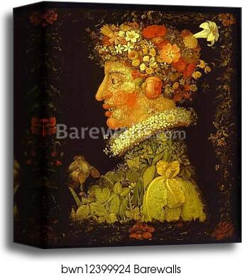 Spring by Giuseppe Arcimboldo, Canvas Print