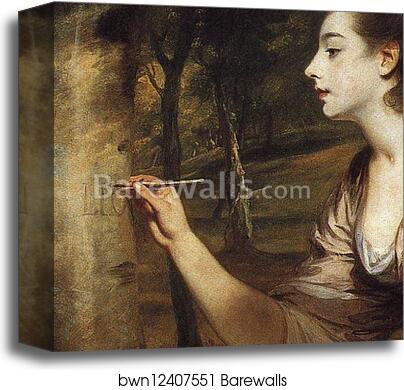 Mrs Richard Bennett Lloyd. Detail by Sir Joshua Reynolds, Canvas Print