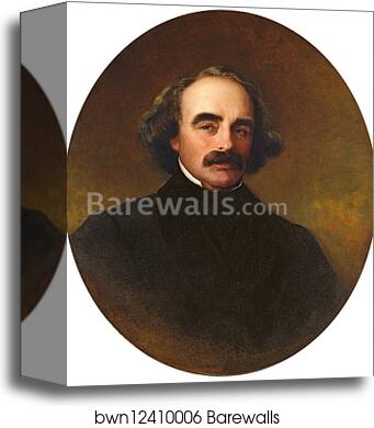 Nathaniel Hawthorne by Emanuel Leutze, Canvas Print