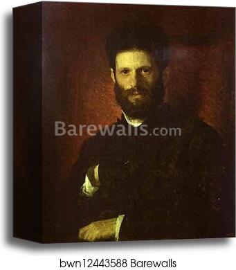 Portrait of the Sculptor Mark Antokolsky by Ivan Kramskoy, Canvas Print Portrait of the Sculptor Mark Antokolsky by Ivan Kramskoy, Canvas Print