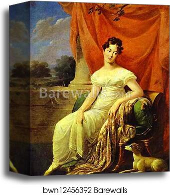Portrait of S. P. Apraksina by Henri Francois Riesener, Canvas Print