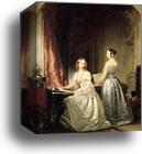 Portrait of Grand Duchesses Olga Nikolaevna and Alexandra Nikolaevna by Christina Robertson, Canvas Print