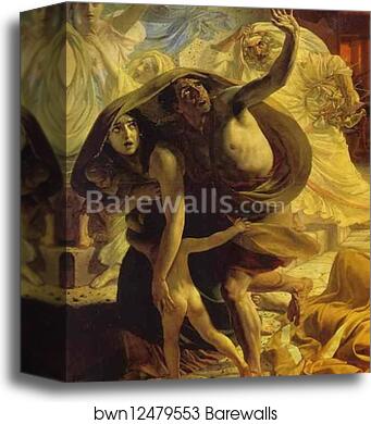 The Last Day of Pompeii. Detail by Karl Brulloff, Canvas Print The Last Day of Pompeii. Detail by Karl Brulloff, Canvas Print