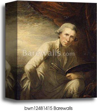 Self-Portrait by George Romney, Canvas Print