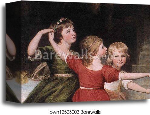 The Levenson-Gower Children. Detail by George Romney, Canvas Print