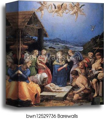 Adoration of the Shepherds by Agnolo Bronzino, Canvas Print