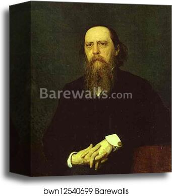 Portrait of the Author Mikhail Saltykov-Shchedrin by Ivan Kramskoy, Canvas Print Portrait of the Author Mikhail Saltykov-Shchedrin by Ivan Kramskoy, Canvas Print