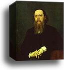 Portrait of the Author Mikhail Saltykov-Shchedrin by Ivan Kramskoy, Canvas Print