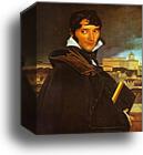 Portrait of Francois-Marius Granet by Jean-Auguste-Dominique Ingres, Canvas Print