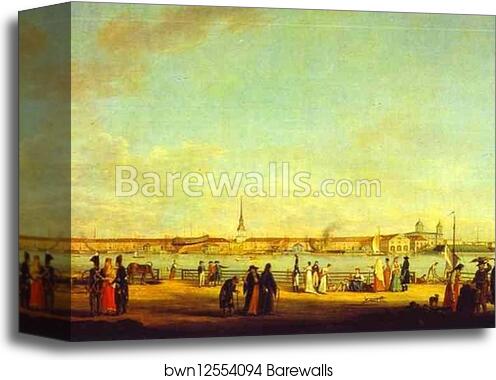 View of the Admiralty as Seen from the Embankment of Vasilievsky Island by Johann Georg Mayr, Canvas Print View of the Admiralty as Seen from the Embankment of Vasilievsky Island by Johann Georg Mayr, Canvas Print