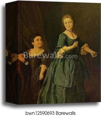 Portrait of F. S. Rzhevskaya and Princess N. M. Davydova by Dmitry Levitzky, Canvas Print Portrait of F. S. Rzhevskaya and Princess N. M. Davydova by Dmitry Levitzky, Canvas Print