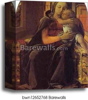 Madonna Enthroned by Fra Filippo Lippi, Canvas Print
