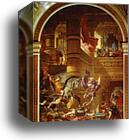 Heliodorus Driven from the Temple by Eugène Delacroix, Canvas Print