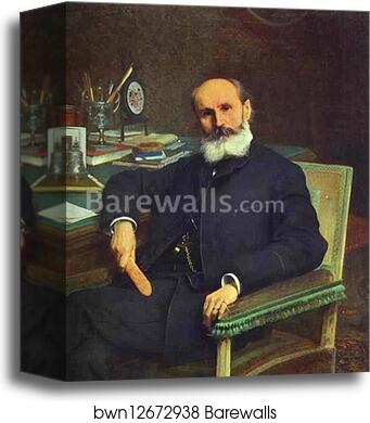 Portrait of Art Critic Pavel Kovalevsky by Ivan Kramskoy, Canvas Print
