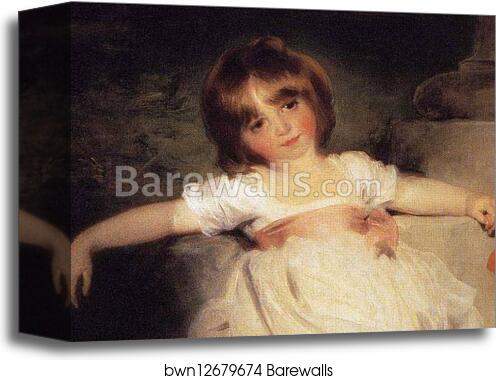 The Children of Ayscoghe Boucherett. Detail by Sir Thomas Lawrence, Canvas Print