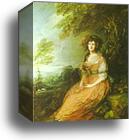 Mrs. Richard Brinsley Sheridan, nee Elizabeth Linley by Thomas Gainsborough, Canvas Print