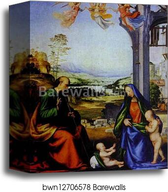 The Holy Family with St. John the Baptist by Fra Bartolommeo, Canvas Print