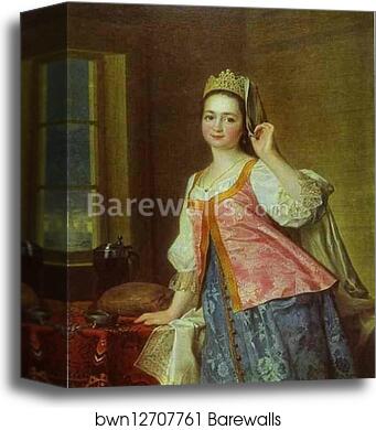 Portrait of A. D. Levitzkaya, Artist's Daughter by Dmitry Levitzky, Canvas Print Portrait of A. D. Levitzkaya, Artist's Daughter by Dmitry Levitzky, Canvas Print