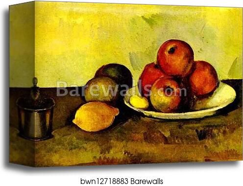 Still-life with Apples (Nature morte. Les Pommes) by Paul Cézanne, Canvas Print