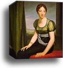 Portrait of Countess Regnault de Saint-Jean d'Angély by Baron François-Pascal-Simon Gérard, Canvas Print