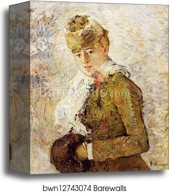 Winter (Woman with a Muff) by Berthe Morisot, Canvas Print