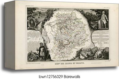 Dépt. de Seine et Marne (région du nord) by Victor Jules Levasseur, Canvas Print Dépt. de Seine et Marne (région du nord) by Victor Jules Levasseur, Canvas Print