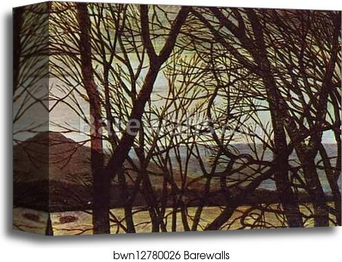 The Gloomy Day (February). Detail by Pieter Bruegel The Elder, Canvas Print