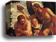 The Baptism of Christ. Detail by Paolo Veronese, Canvas Print