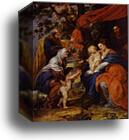 The St. Ildefonso Altar (outer wings). The Holy Family under the Apple-Tree by Peter Paul Rubens, Canvas Print