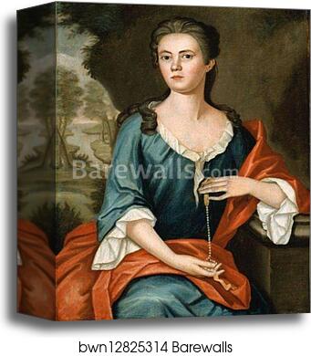 Mrs. Joseph Mann (Bethia Torrey) by John Singleton Copley, Canvas Print