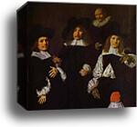 The Governors of the Old Men's Almhouse at Haarlem. Detail by Frans Hals, Canvas Print