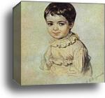 Portrait of Maria Kikina as a Child by Karl Brulloff, Canvas Print