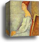 Portrait of Jeanne Hébuterne in Profile by Amedeo Modigliani, Canvas Print