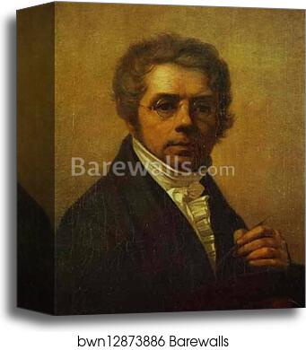 Self-Portrait by Alexey Venetsianov, Canvas Print