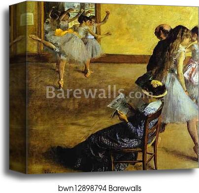Ballet Class by Edgar Degas, Canvas Print