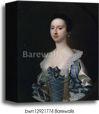 Anne Bateman, Later Mrs John Gisborne by Joseph Wright Of Derby, Canvas Print Anne Bateman, Later Mrs John Gisborne by Joseph Wright Of Derby, Canvas Print