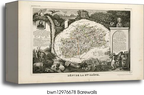 Dépt. de la Haute Saône (région de l'est) by Victor Jules Levasseur, Canvas Print