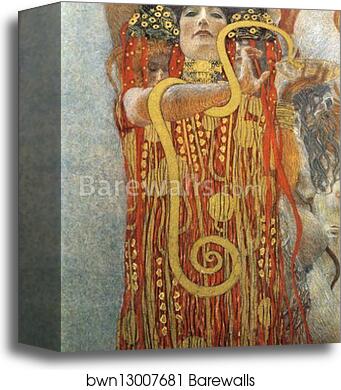 Hygeia (detail of Medicine) by Gustav Klimt, Canvas Print