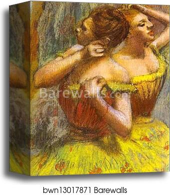 Two Dancers.(Deux danseuse) by Edgar Degas, Canvas Print