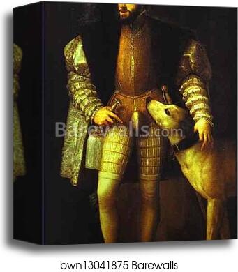 Portrait of Charles V by Titian, Canvas Print