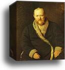 Portrait of the Playwright Alexander Ostrovsky by Vasily Perov, Canvas Print