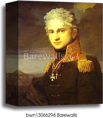 Portrait of Count Pavel Stroganoff (1772-1817) by Jean-Laurent Mosnier, Canvas Print