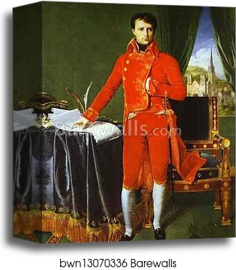 Portrait of Napoléon Bonaparte, The First Consul by Jean-Auguste-Dominique Ingres, Canvas Print Portrait of Napoléon Bonaparte, The First Consul by Jean-Auguste-Dominique Ingres, Canvas Print