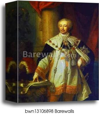 Portrait of Prince A. B. Kurakin by Vladimir Borovikovsky, Canvas Print Portrait of Prince A. B. Kurakin by Vladimir Borovikovsky, Canvas Print