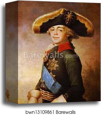 Portrait of Paul I, Emperor of Russia by Vladimir Borovikovsky, Canvas Print