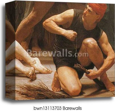 The Flagellation of Christ. Detail by William-Adolphe Bouguereau, Canvas Print