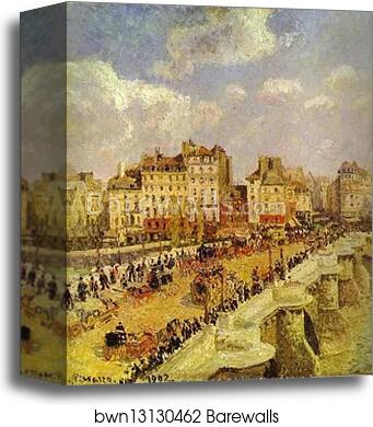 A Pont-Neuf by Camille Pissarro, Canvas Print