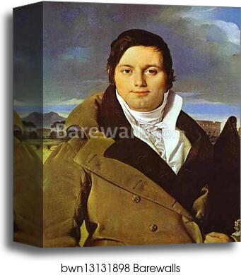 Portrait of Joseph-Antoine Moltedo by Jean-Auguste-Dominique Ingres, Canvas Print