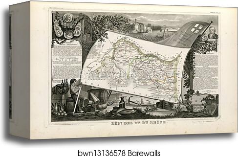 Dépt. des Bouches du Rhône (région du sud) by Victor Jules Levasseur, Canvas Print