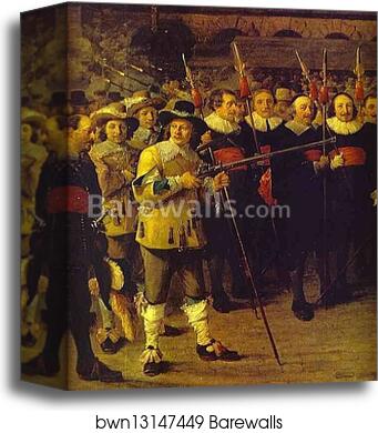 Members of Antwerp Town Council and Masters of the Armaments Guild. Detail by David Teniers The Younger, Canvas Print